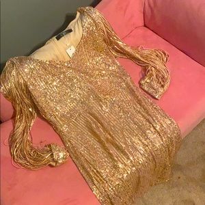 Sequined Dress ( rose gold )